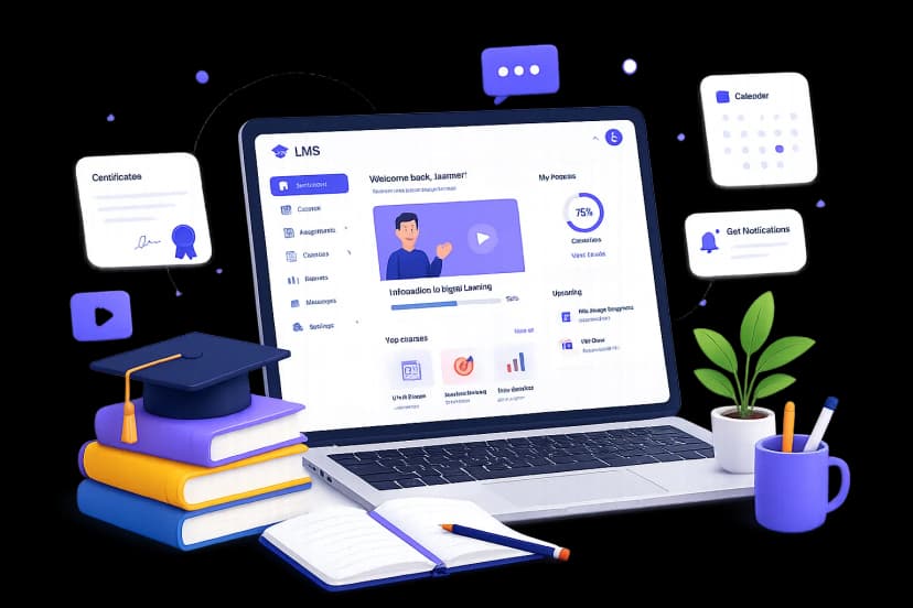 LMS Platform Illustration
