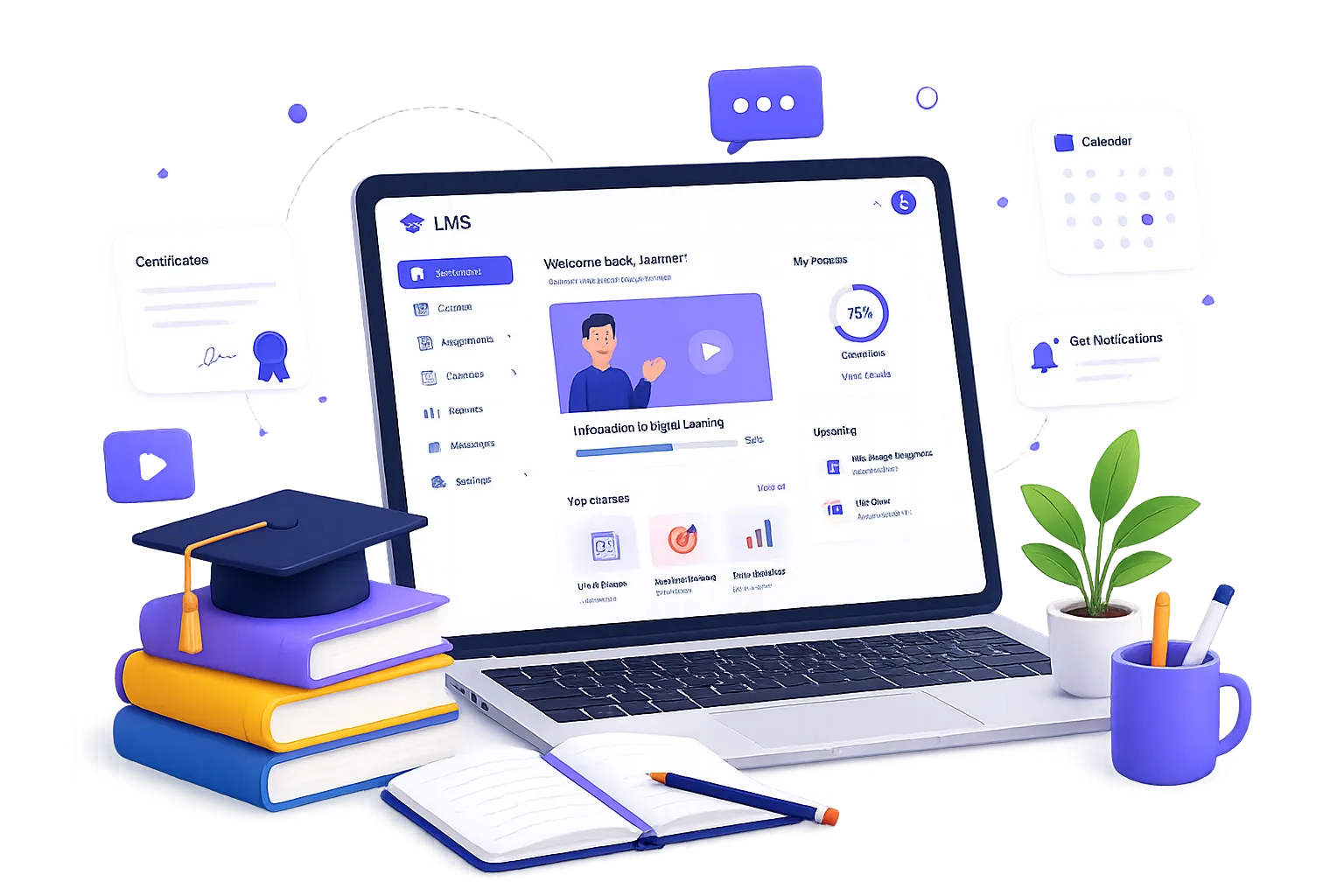 LMS Platform Illustration